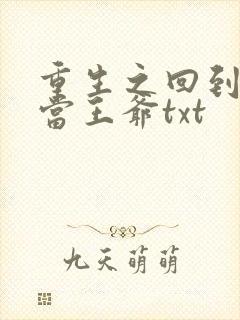 重生之回到唐朝当王爷txt