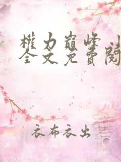 权力巅峰 小说全文免费阅读