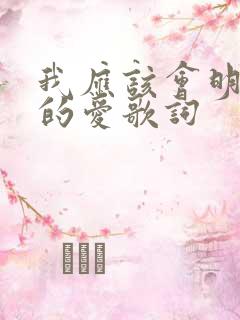 我应该会明白你的爱歌词