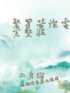 繁星若灿电视剧完整版
