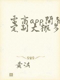 电商app开发定制大概多少钱