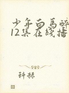 少年白马醉春风12集在线播放