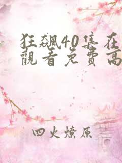 狂飙40集在线观看免费高清