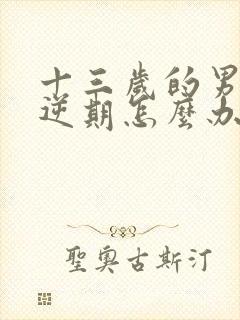 十三岁的男孩叛逆期怎么办