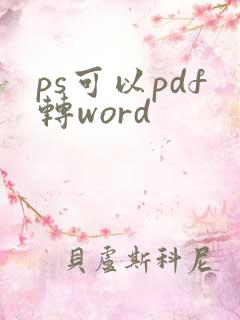 ps可以pdf转word