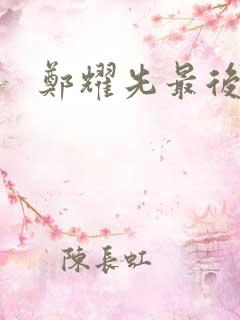 郑耀先最后结局