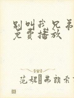 别叫我兄弟在线免费播放