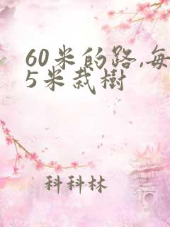 60米的路,每5米栽树