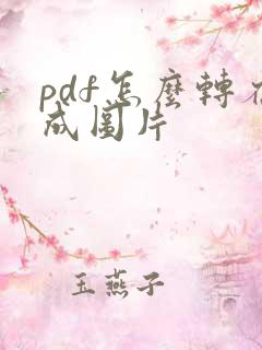 pdf怎么转存成图片