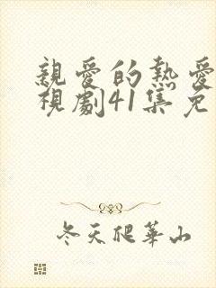 亲爱的热爱的电视剧41集免费