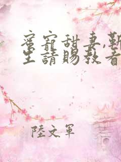 蜜宠甜妻,靳先生请赐教看