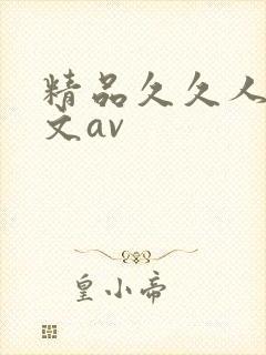 精品久久人妻中文av