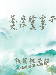 怎么给电子版的文件盖章