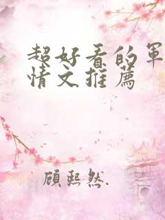 超好看的军旅言情文推荐