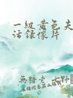 一级黄色夫妻生活录像片