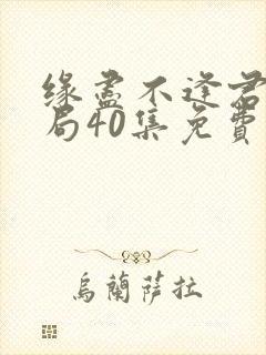 缘尽不逢君大结局40集免费