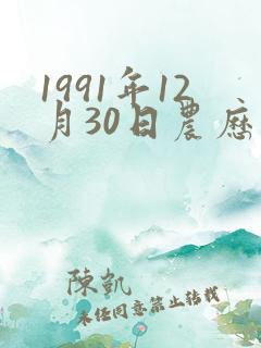 1991年12月30日农历生辰八字