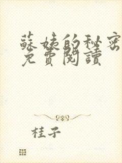 苏姨的秘密小说免费阅读