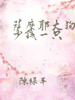 萨摩耶大狗卖多少钱一只