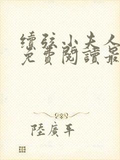 续弦小夫人全文免费阅读最新章节列表