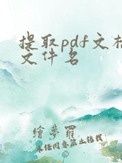 提取pdf文档文件名