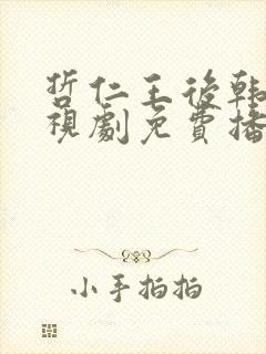 哲仁王后韩剧电视剧免费播放全集