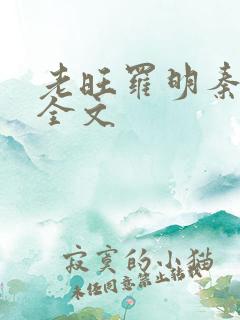 老旺罗明秦雨的全文