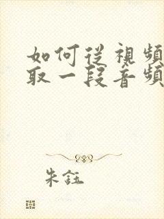 如何从视频中提取一段音频