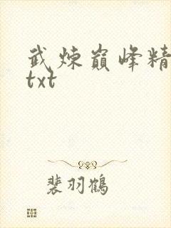 武炼巅峰精校版txt