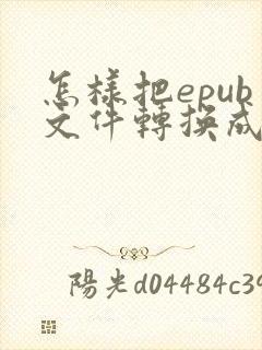 怎样把epub文件转换成pdf