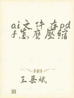 ai文件存pdf怎么压缩