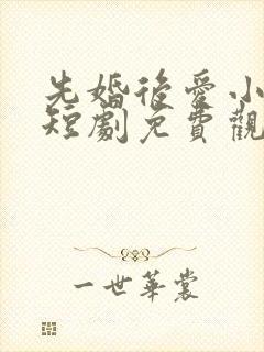 先婚后爱小甜妻短剧免费观看完整版