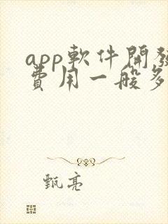 app软件开发费用一般多少钱