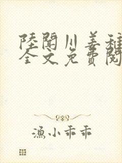 陆闻川姜稚小说全文免费阅读