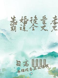 先婚后爱老公太霸道全文免费阅读全文
