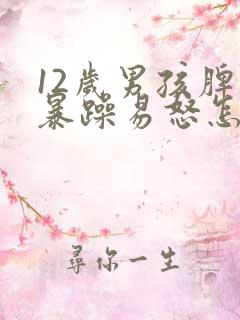12岁男孩脾气暴躁易怒怎么办