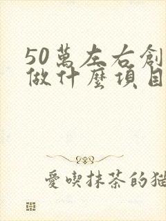 50万左右创业做什么项目好
