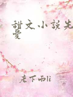 甜文小说先婚后爱