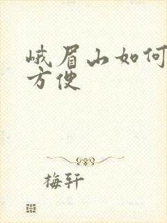 峨眉山如何游玩方便