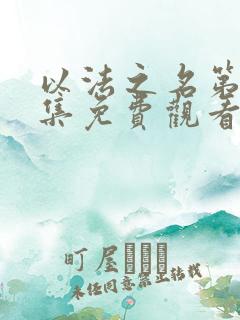 以法之名第31集免费观看
