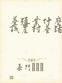 养殖业什么最赚钱农村养猪