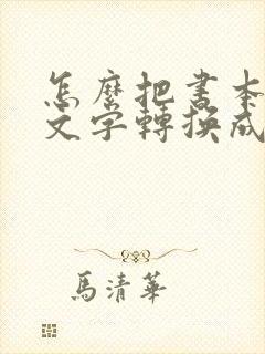 怎么把书本上的文字转换成电子版