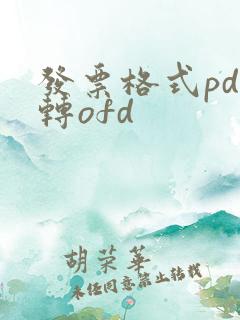 发票格式pdf转ofd