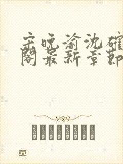 宋晚渝沈确笔趣阁最新章节