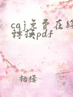 caj免费在线转换pdf