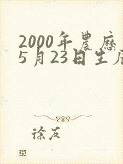 2000年农历5月23日生辰八字