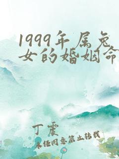 1999年属兔女的婚姻命运