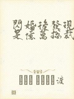 闪婚后发现老公是亿万总裁