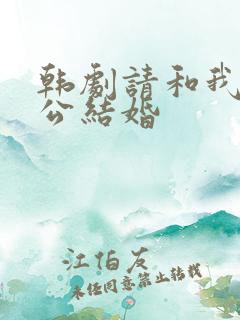 韩剧请和我的老公结婚