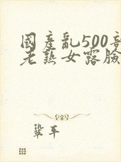 国产乱500部老熟女露脸